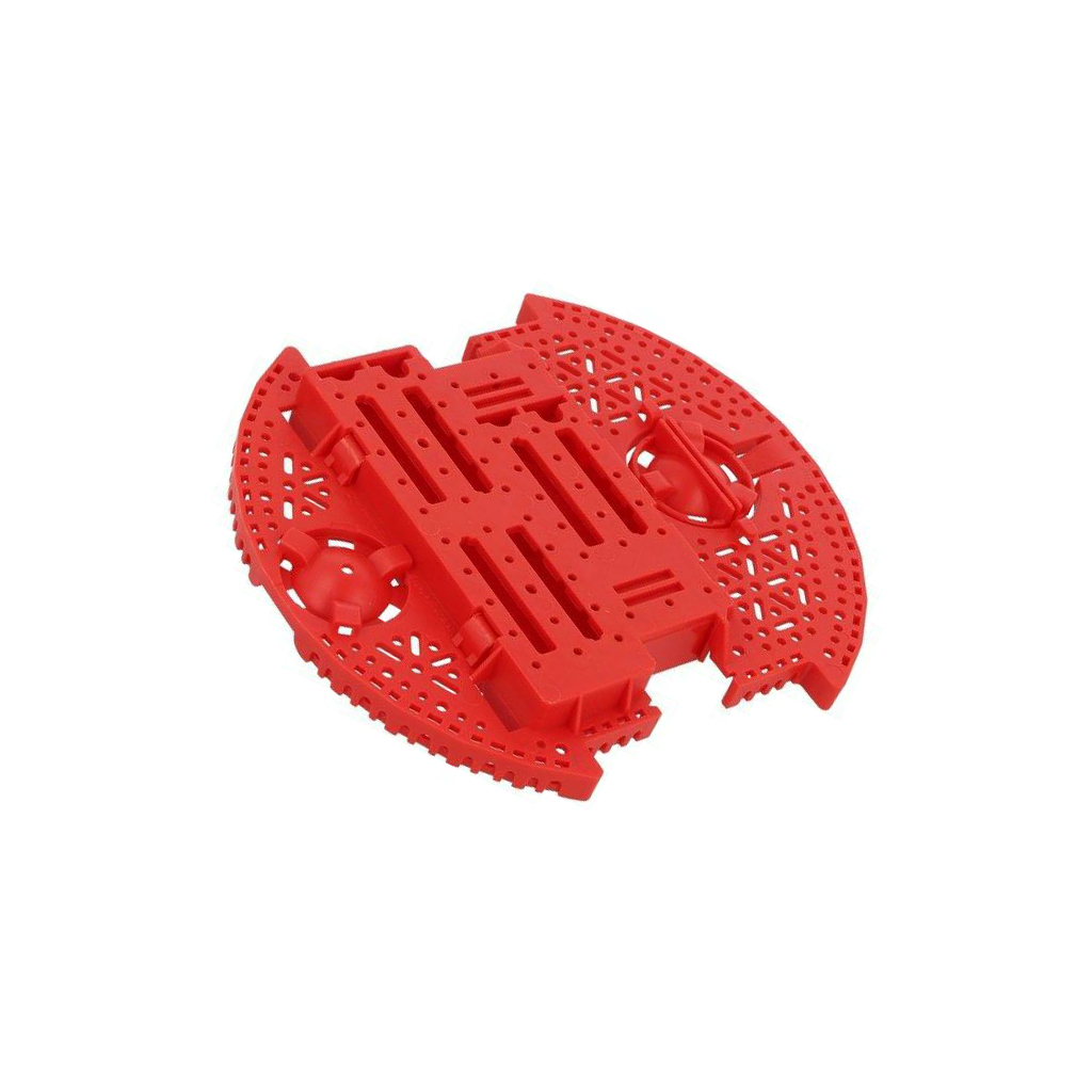 Wheeled chassis; red; 3÷6VDC; Mot.qty:
