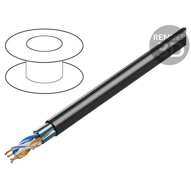 BELDEN Wire; 2x2x24AWG; stranded; Cu; shielded