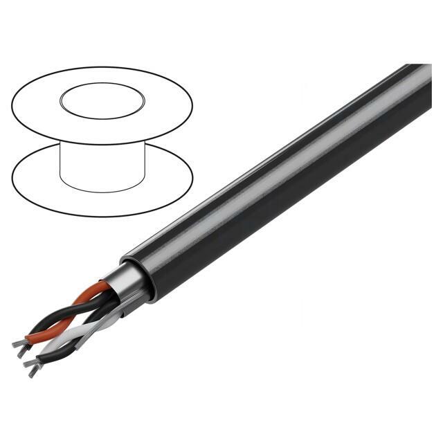 BELDEN Wire; 2x2x24AWG; stranded; Cu; shielded