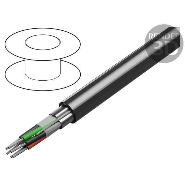 BELDEN Wire; 3x2x24AWG; stranded; Cu; shielded