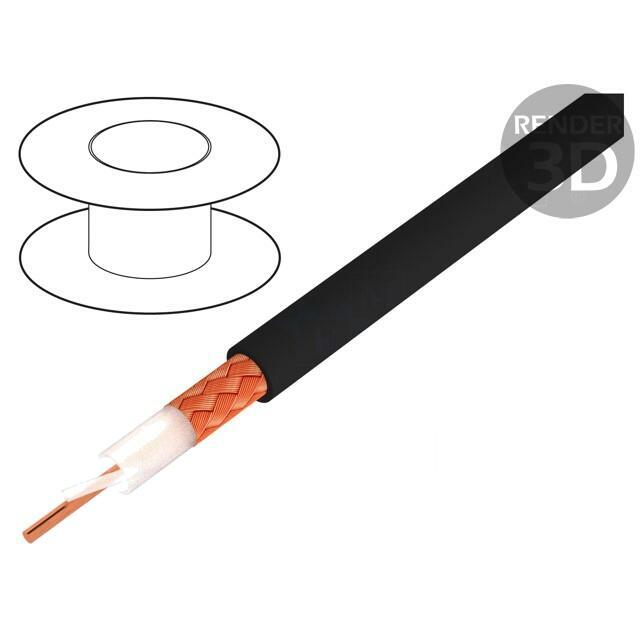 HELU Wire: coaxial; RG-H62A/U; 1x1mm; wire