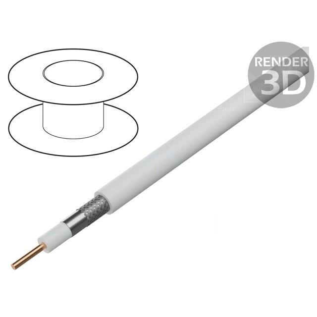 DIGITUS Wire: coaxial; RG6; wire; Cu