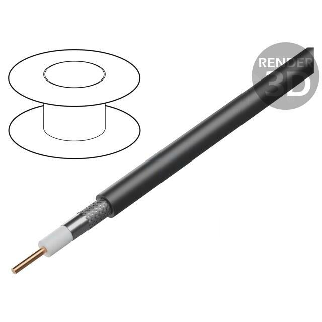 Wire: coaxial; XzWDXpekw; 1x1.05mm; wire