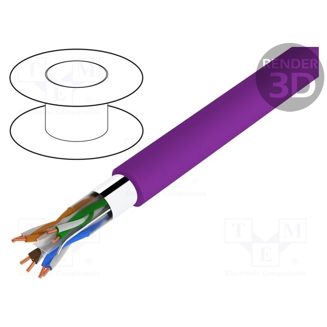 DIGITUS Wire; F/UTP; Cat 6; 4x2x23AWG