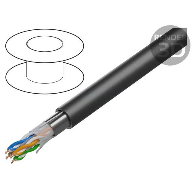 DIGITUS Wire; F/UTP; Cat 6; 4x2x23AWG