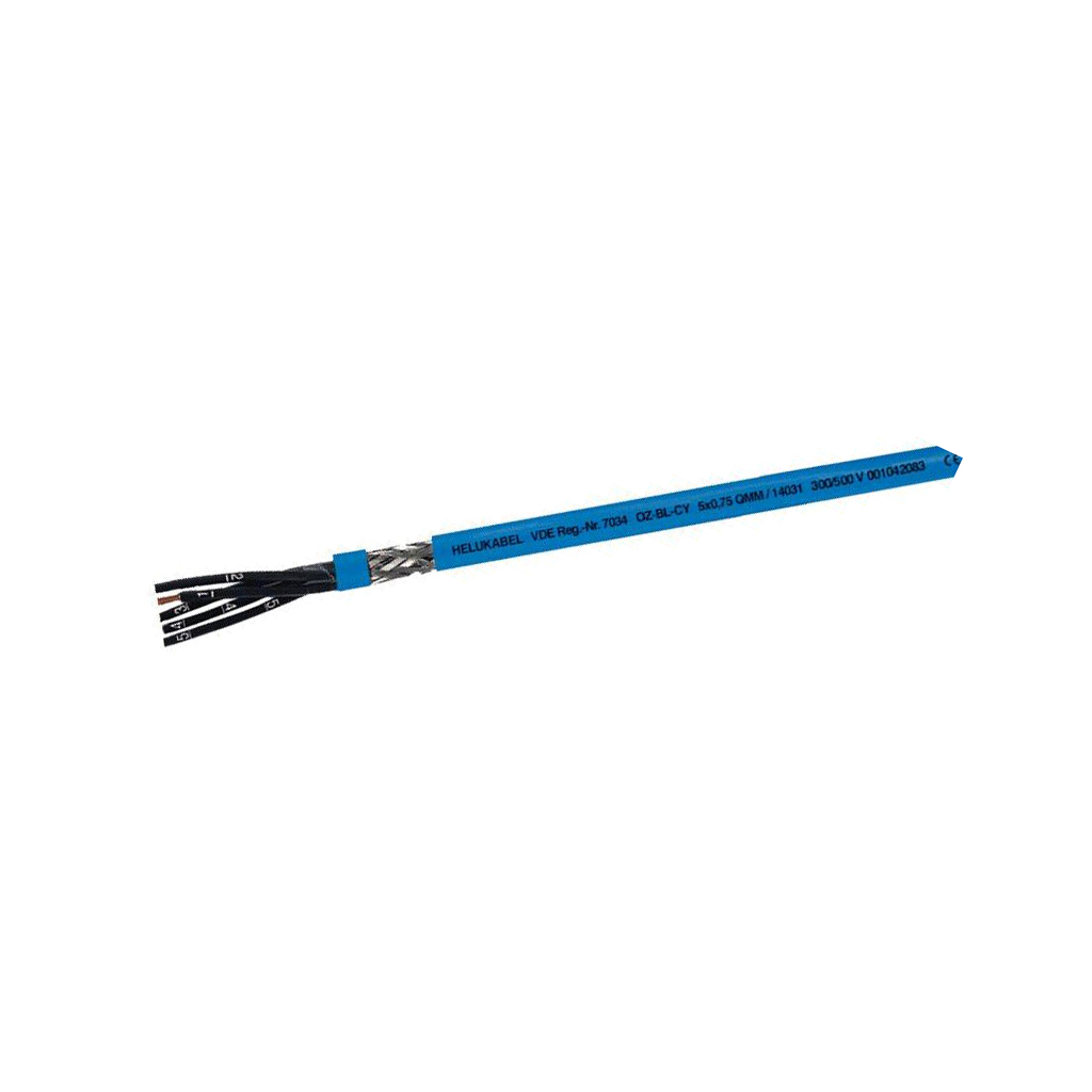 HELU Wire; OZ; OZ-BL-CY; 2x1mm2; shielded