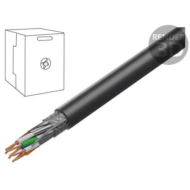 GOOBAY Wire; S/FTP; Cat 7; 4x2x23AWG