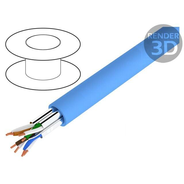 DIGITUS Wire; U/FTP; Cat 6a; 4x2x23AWG