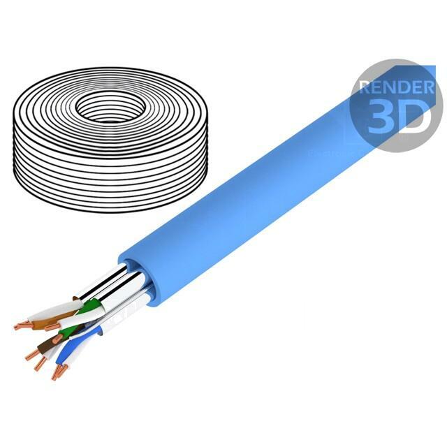 DIGITUS Wire; U/FTP; Cat 6a; 4x2x23AWG