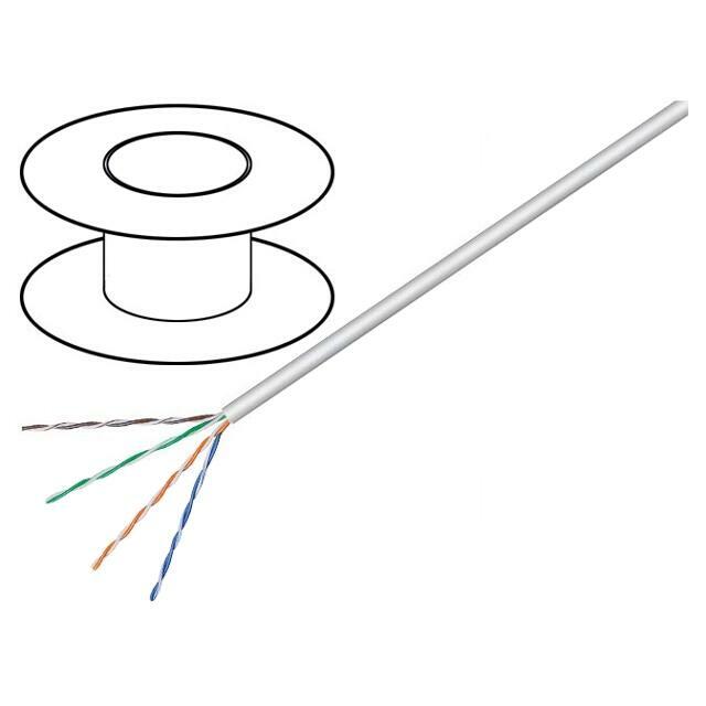 GOOBAY Wire; U/UTP; Cat 5e; 4x2x24AWG