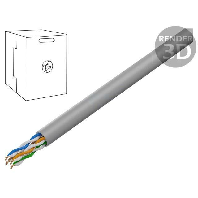 Wire; U/UTP; Cat 5e; 4x2x24AWG; Cu