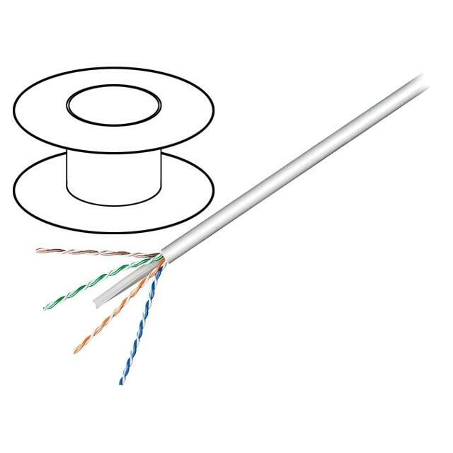 GOOBAY Wire; U/UTP; Cat 6; 4x2x23AWG
