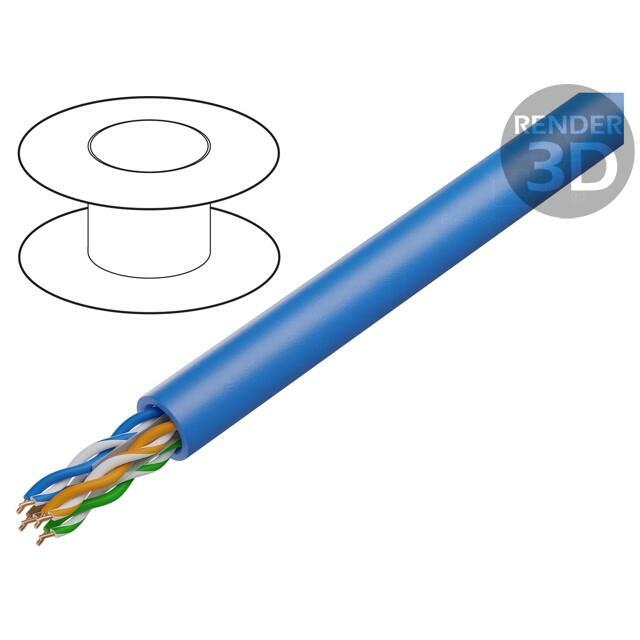 DIGITUS Wire; U/UTP; Cat 6a; 4x2x23AWG