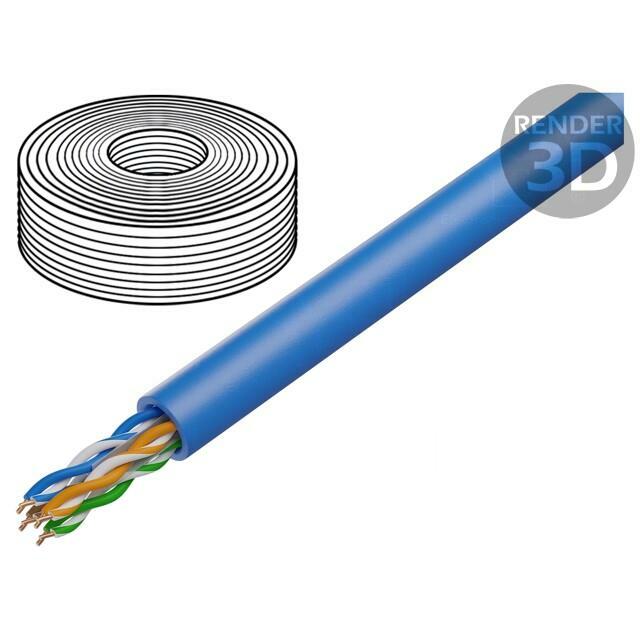 DIGITUS Wire; U/UTP; Cat 6a; 4x2x23AWG
