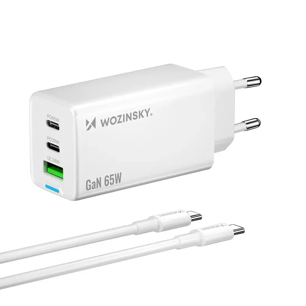 Wozinsky GaN 65W Charger with 2xUSB-C