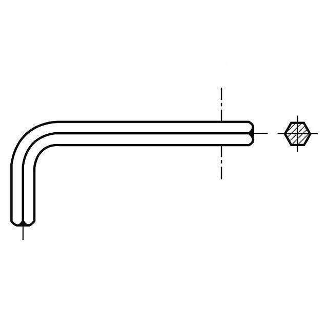 BOSSARD Wrench: hex key; HEX 5mm