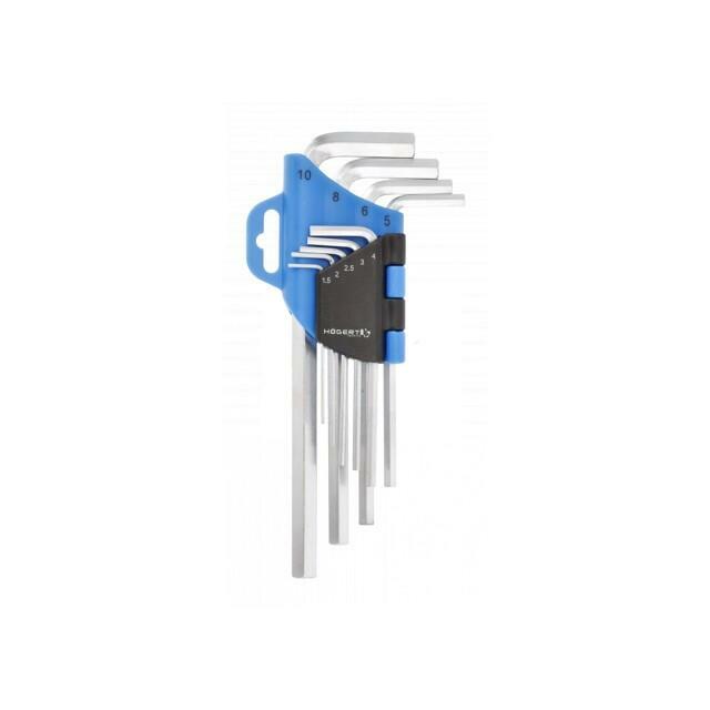 HÖGERT TECHNIK Wrench: hex key-set; Chrom-vanadium