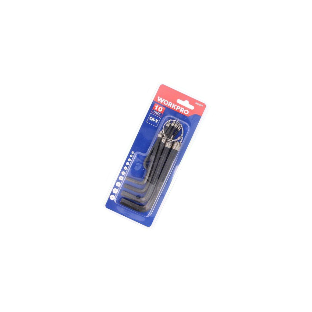 WORKPRO Wrench: hex key-set; Chrom-vanadium steel