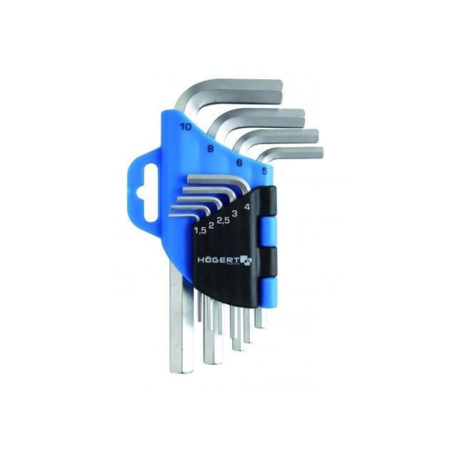 HÖGERT TECHNIK Wrench: hex key-set; Chrom-vanadium