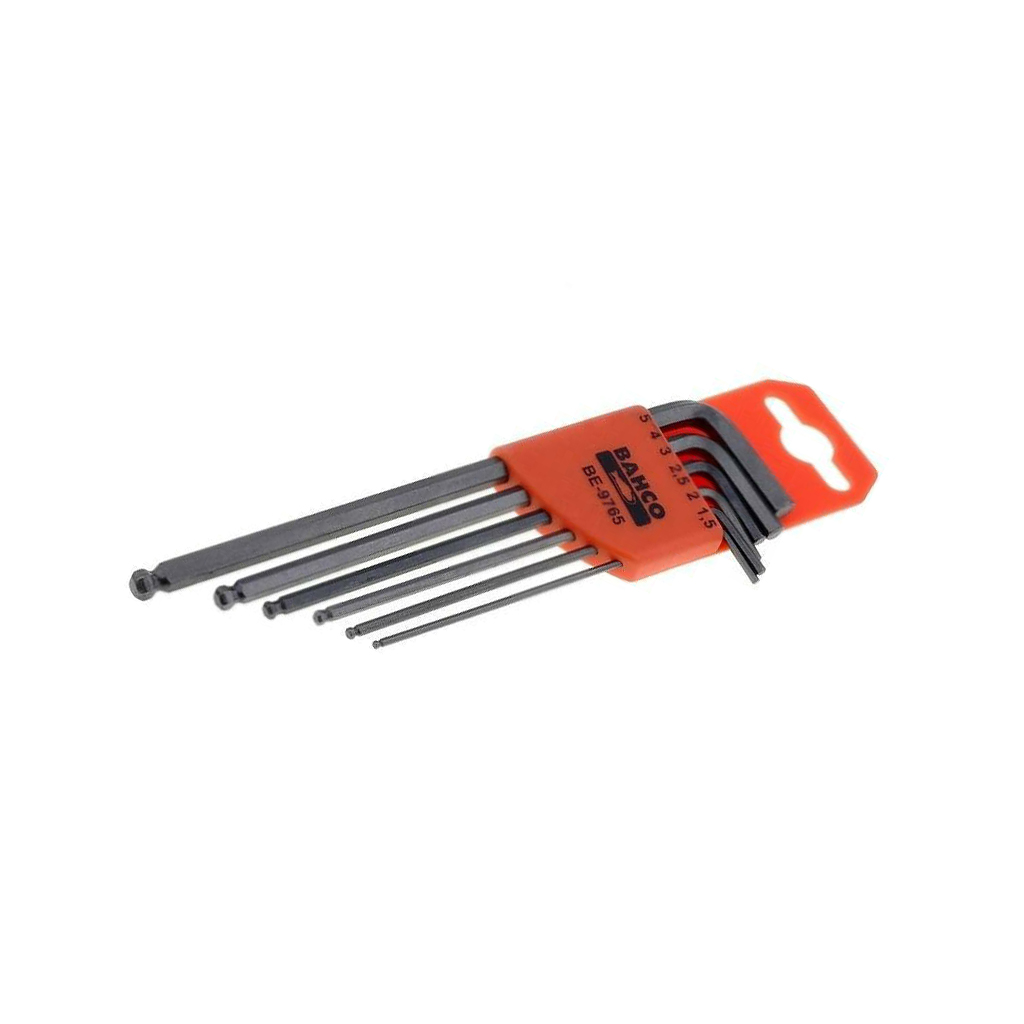 BAHCO Wrench: hex key-set; Chrom-vanadium steel