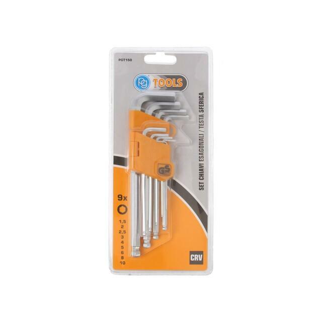 PG TOOLS Wrench: hex key-set; spherical