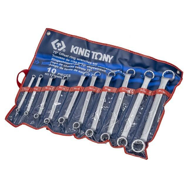 KING TONY Wrench-set; box,bent; 10pcs