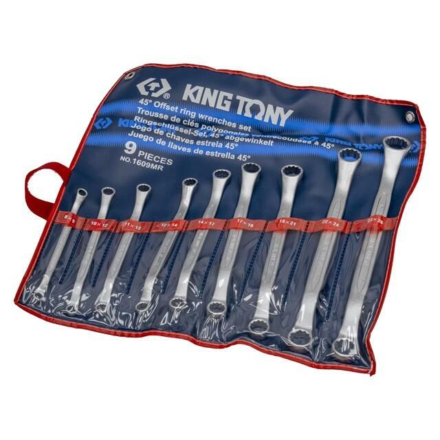 KING TONY Wrench-set; box,bent; 9pcs