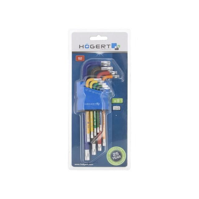 HÖGERT TECHNIK Wrench: Torx®-set; long; 9pcs
