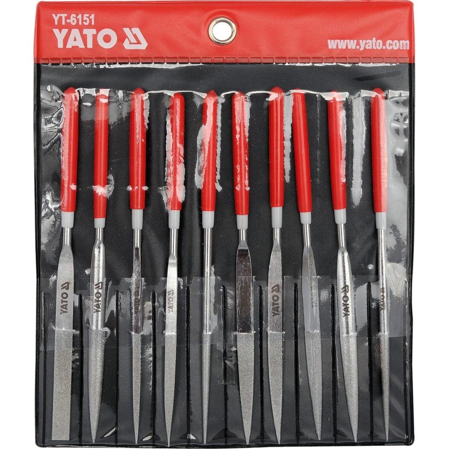 Yato adatvīļu komplekts YT-6151, 10 gab