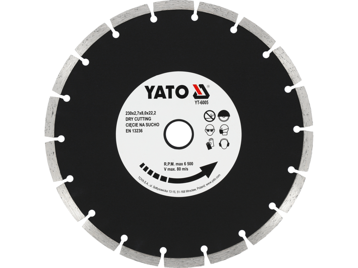 Yato Dimanta Asmenis 230 mm YT-6005