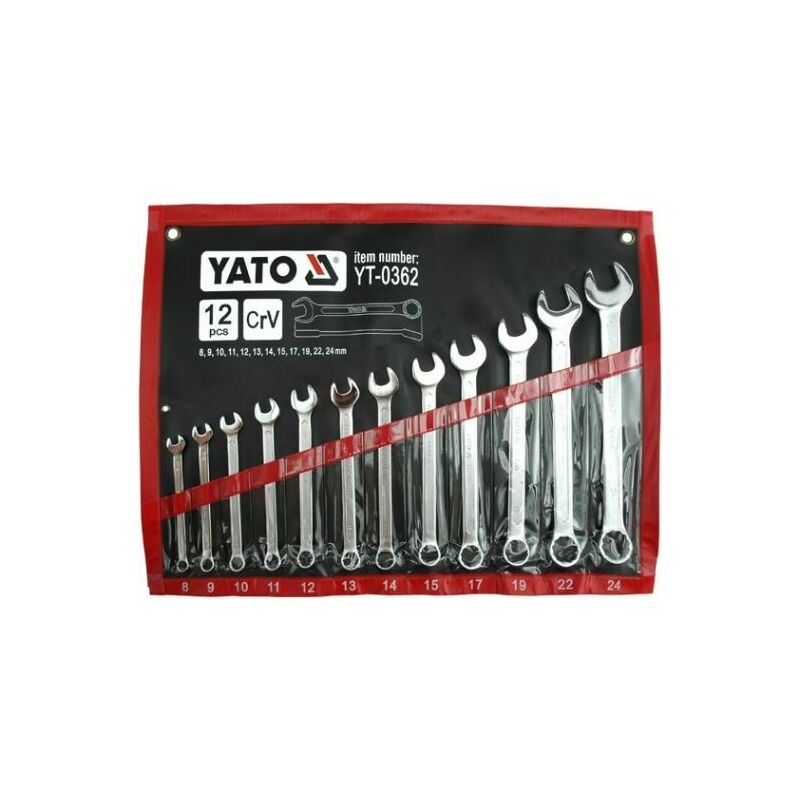 Yato kombinēto uzgriežņu atslēgu komplekts YT-0362