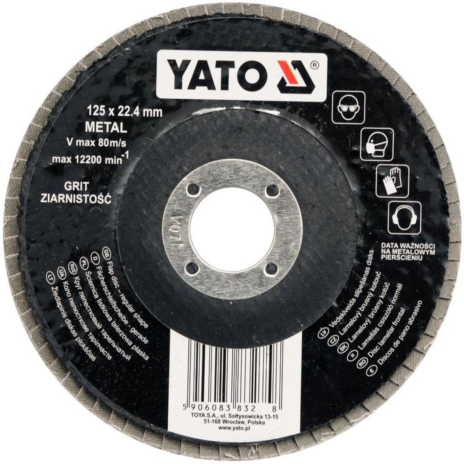 Yato lapiņu slīpdisks YT-83275, 125mm, P100