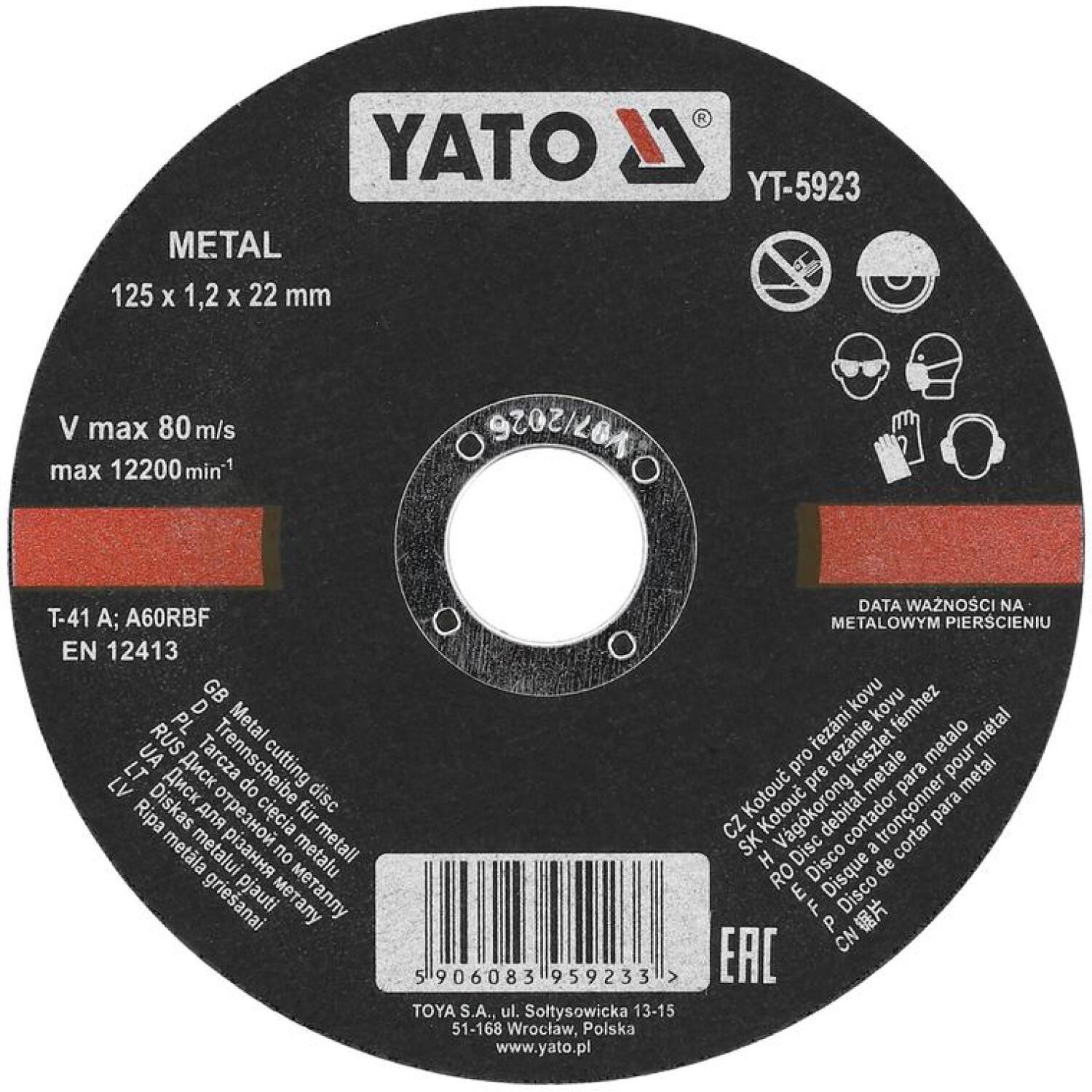 Yato metāla griezējdisks YT-5923, 125mm, 1