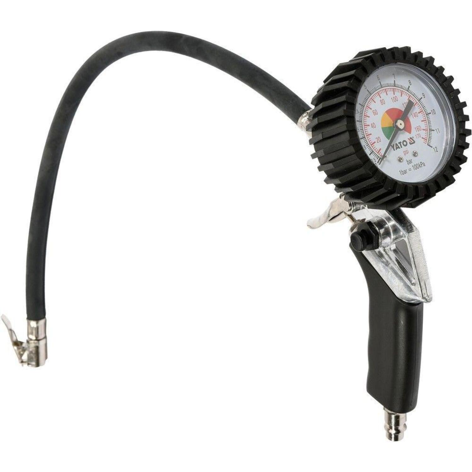 YATO Pumpēšanas pistole ar manometru 1/4"