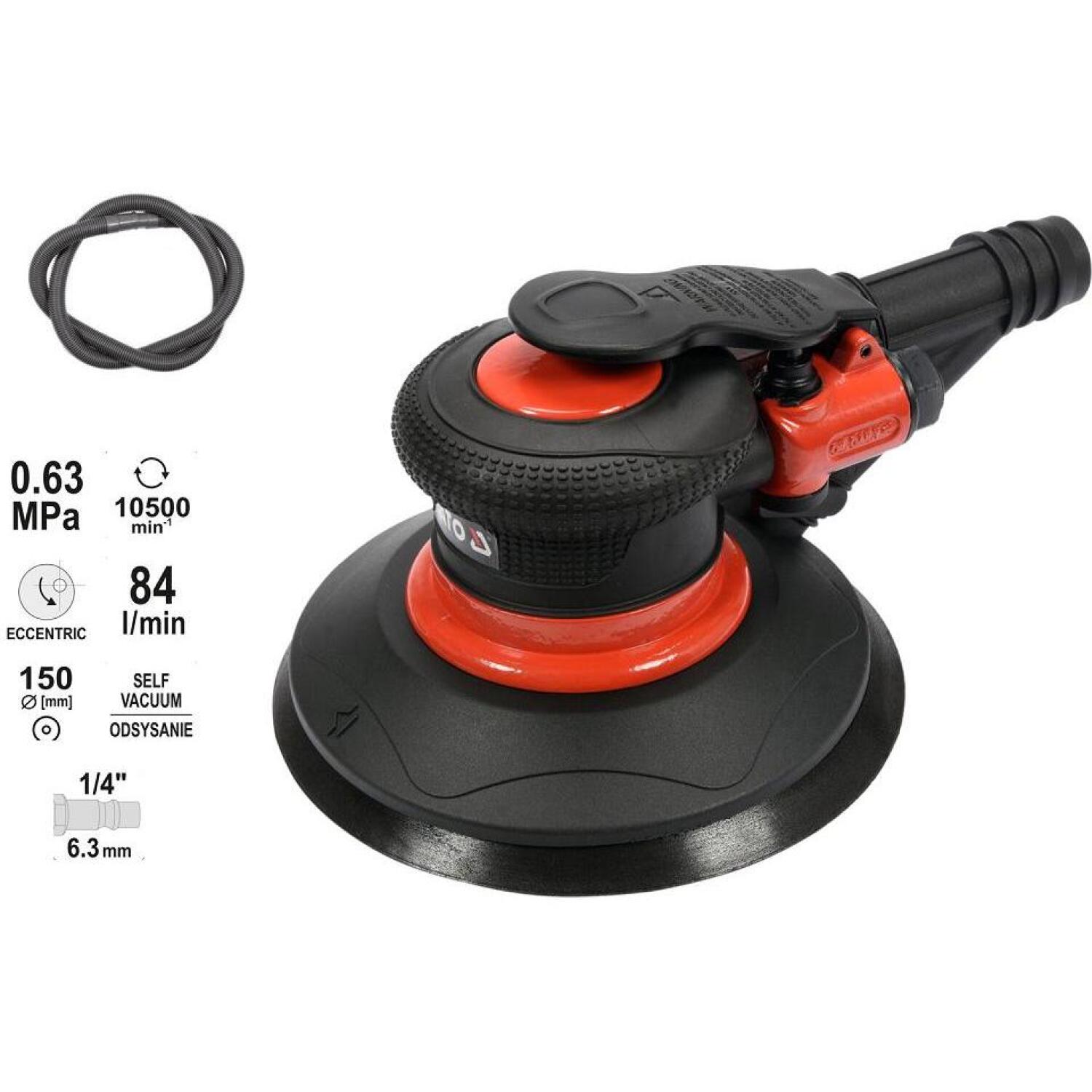 YATO Pneimatiskā ekscentriskā slīpmašīna 1/4" 6