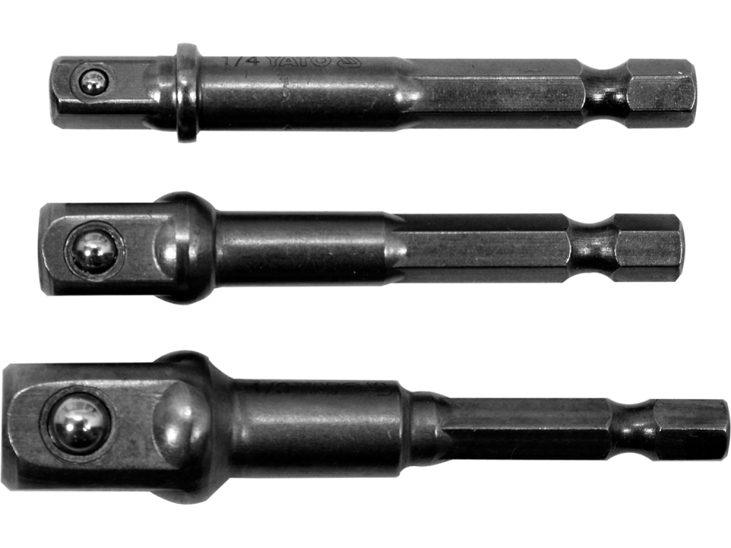 YATO 3 gab. Adapteri Hex 1/4