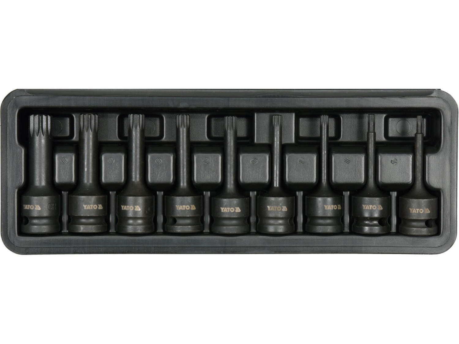 YATO Triecienmuciņu komplekts 1/2" spline (9gab