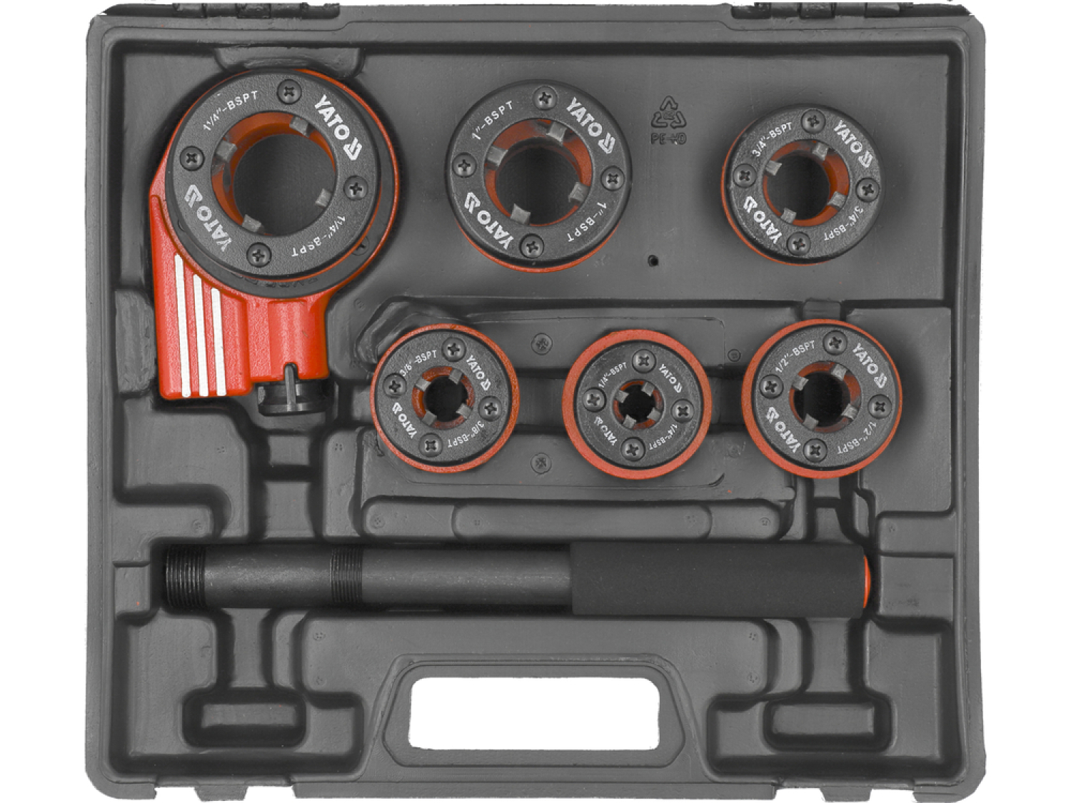 Yato YT-2900 vītņgriežu komplekts, 7 gab