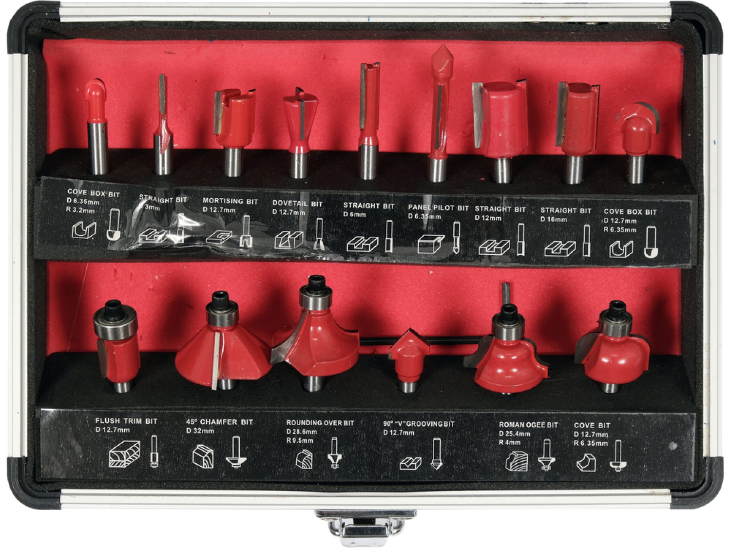 Yato YT-68007 Frēžu komplekts 15gab., 6mm