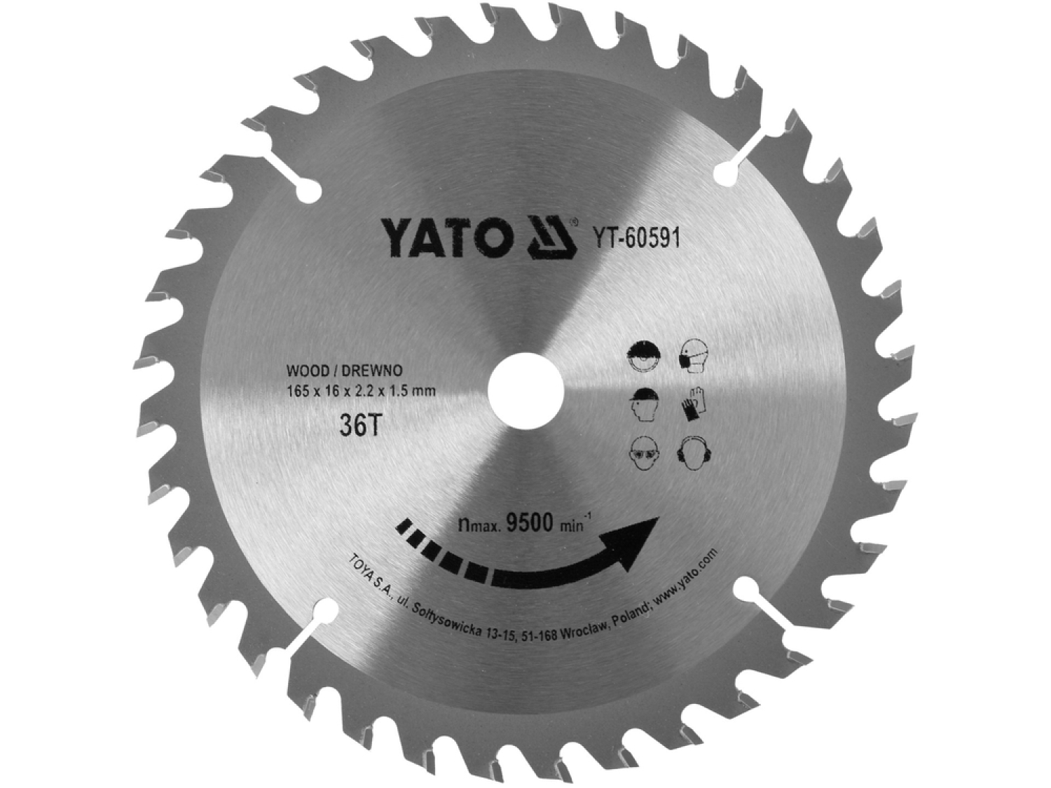 Yato zāģripa kokam YT-60591, 165mm, 16mm