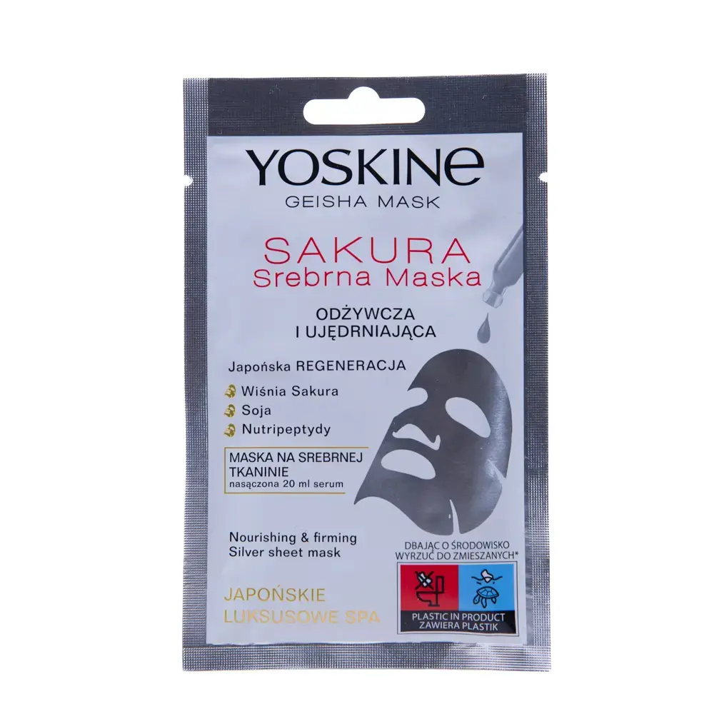 Yoskine, Geisha Sakura, Firming, Sheet Mask