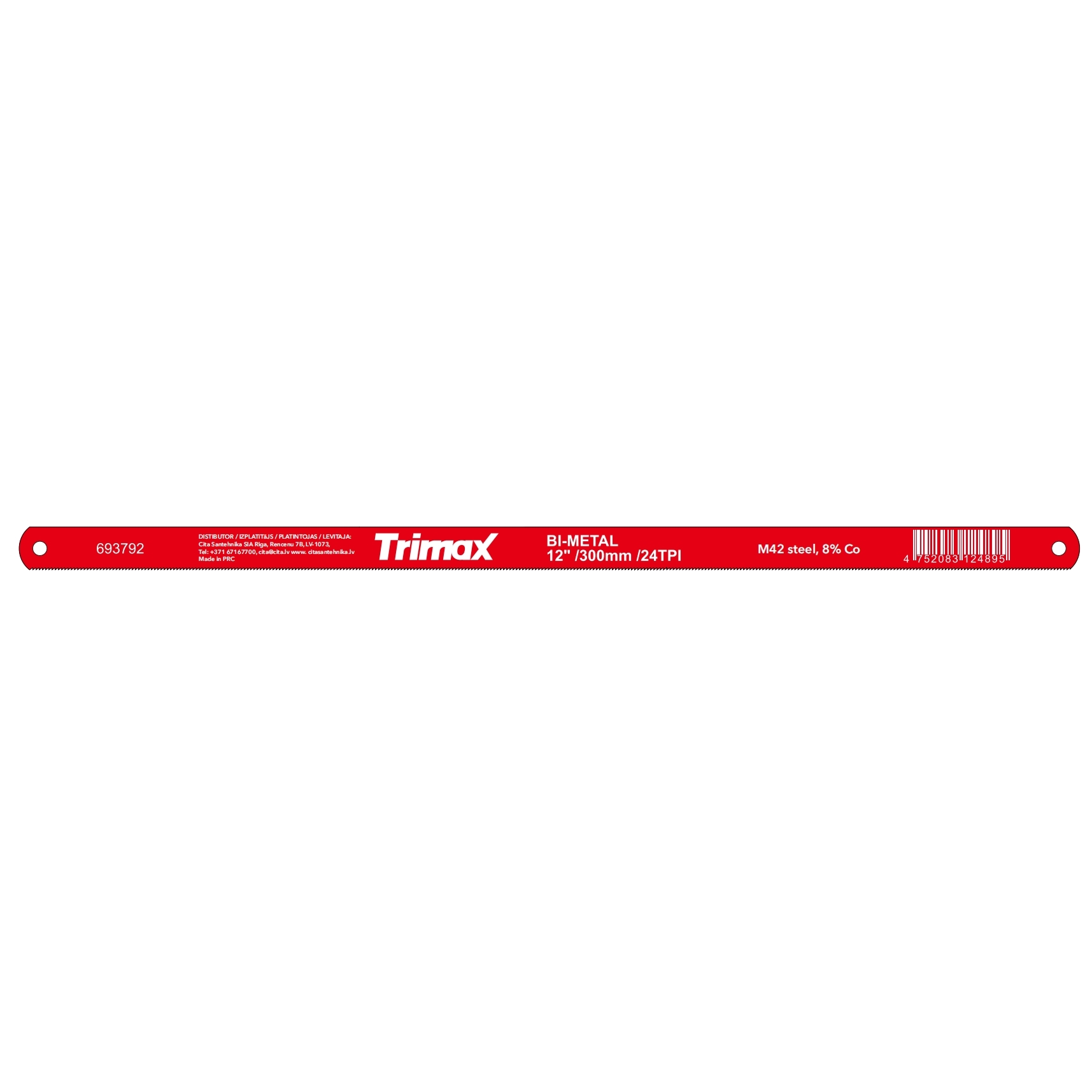 Zāģa asmens 300x12.5mm, Bi-metal |