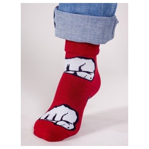 YOCLUB Zeķes frotē 31/34 SKF-0003 red