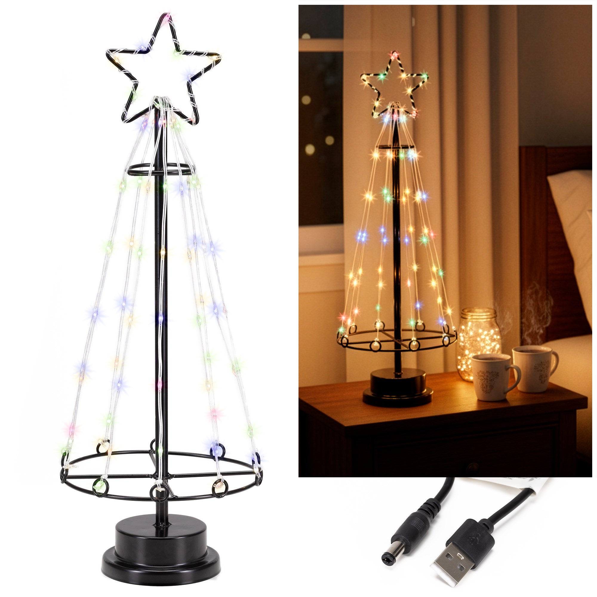 Springos Ziemassvētku LED eglīte 80 LED