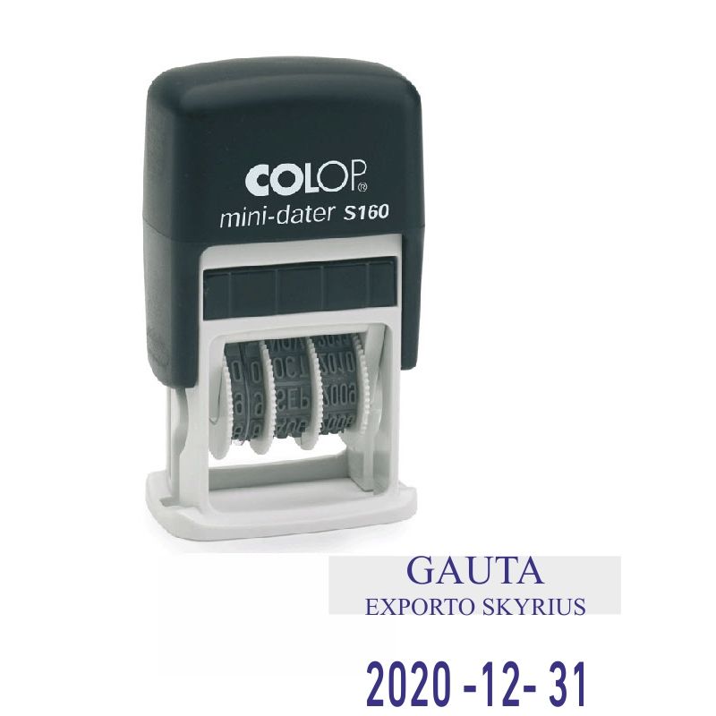 Zīmogs COLOP datumu numerators Mini-Dater S160