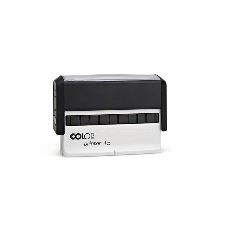 Zīmogs COLOP Printer 15, melns korpuss