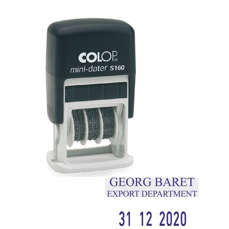 Zīmogs S160 Dater D03 COLOP melns