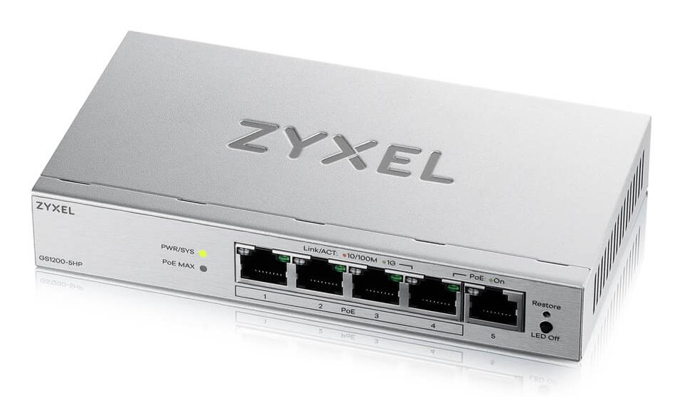 Zyxel GS1200-5HPV3 pārvaldīts L2 Gigabit Ethernet